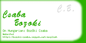 csaba bozoki business card